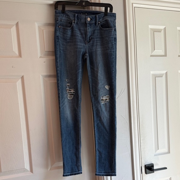 White House Black Market Denim - White House Black Market Dark Blue Skinny Jeans